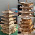 RoboTime 3D drevená skladačka Päťposchodová pagoda